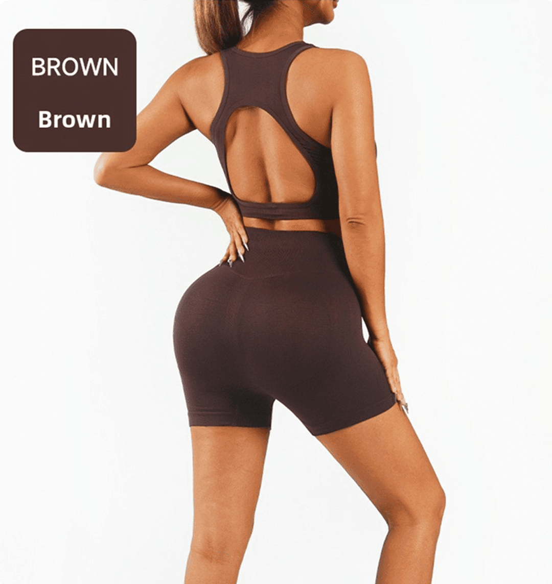 Ensemble sport seamless deux pièces