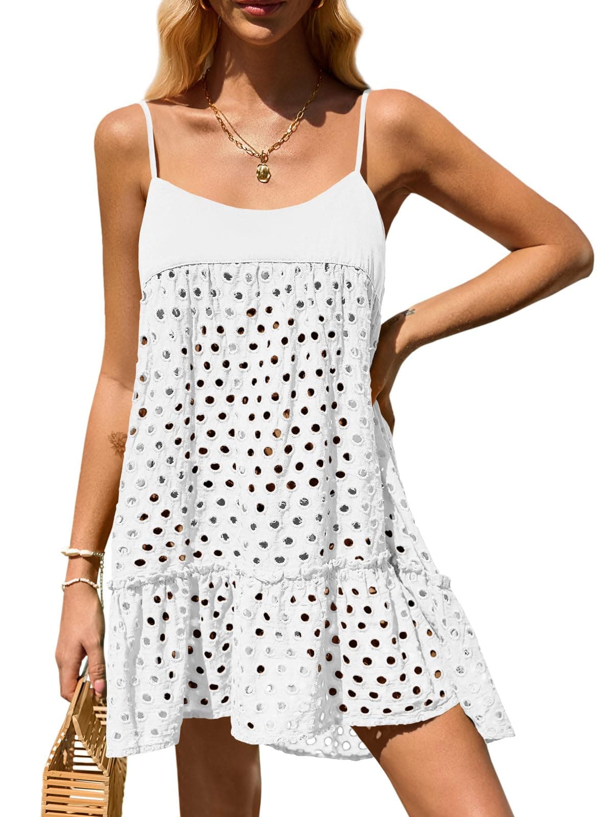 Robe crochet à franges dos noué