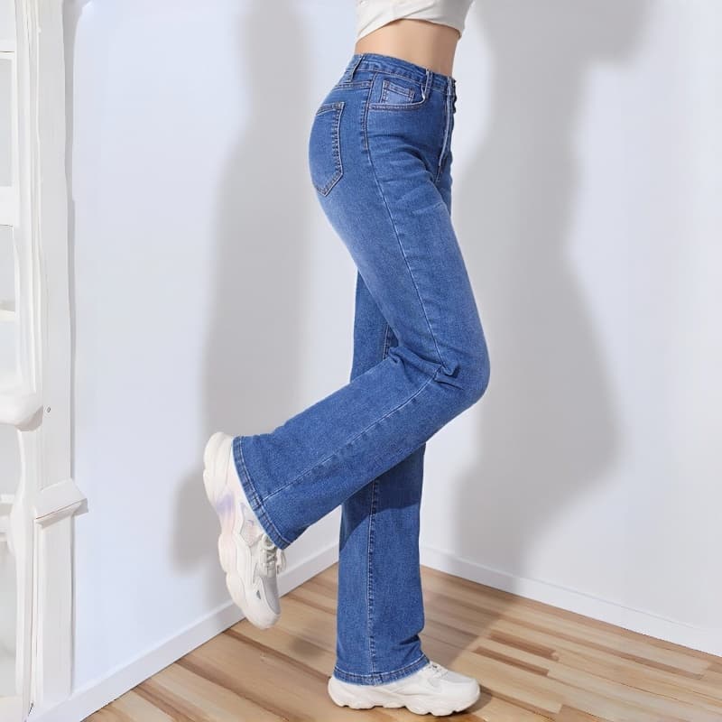 Jean large délavé clair