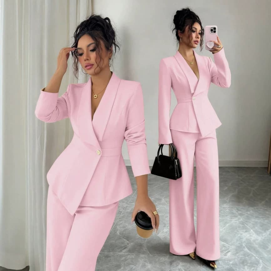 Tailleur blazer et pantalon large