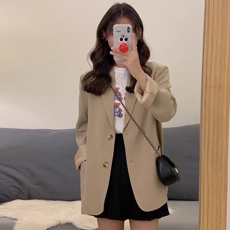 Blazer droit infroissable esprit british