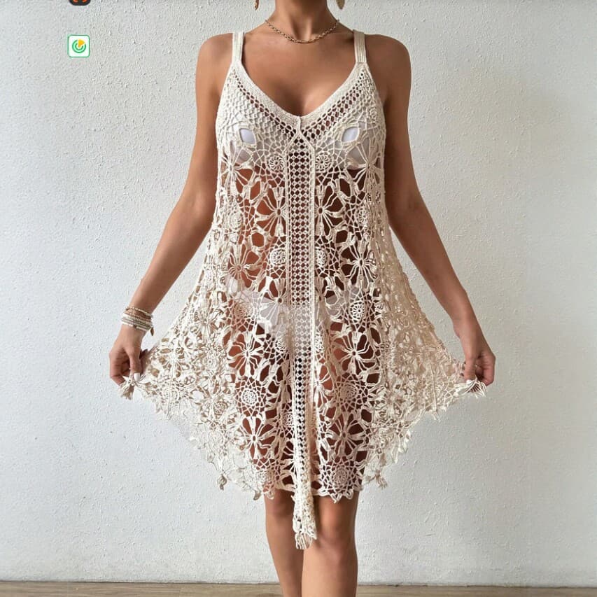 Robe de plage crochet ajouré