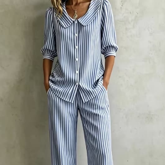 Ensemble chemise rayée et short